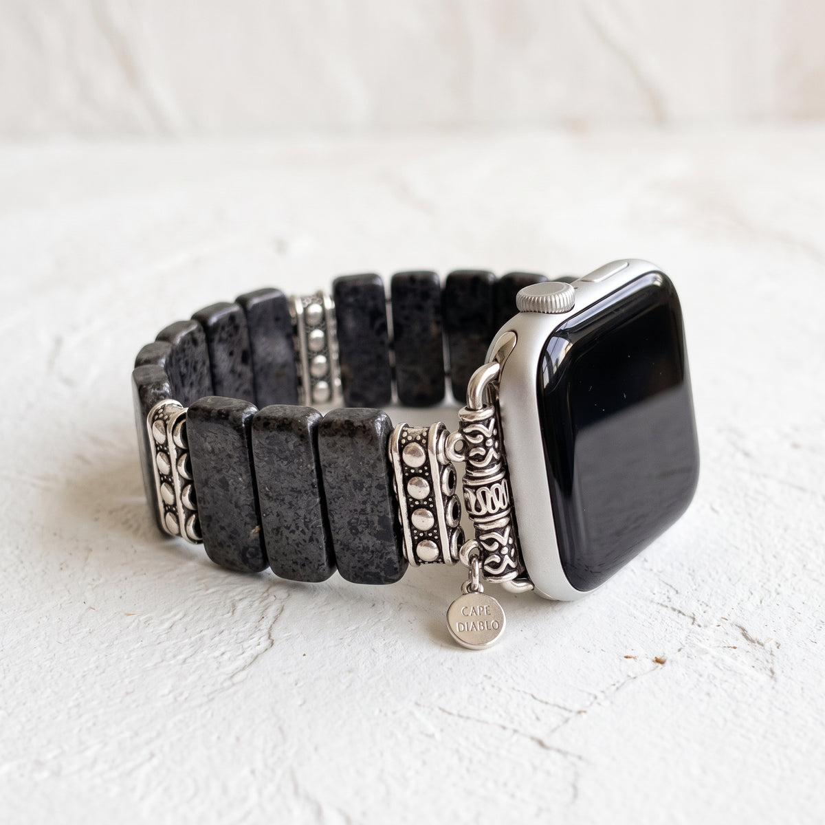 Bracelet extensible en jaspe de minuit pour Apple Watch