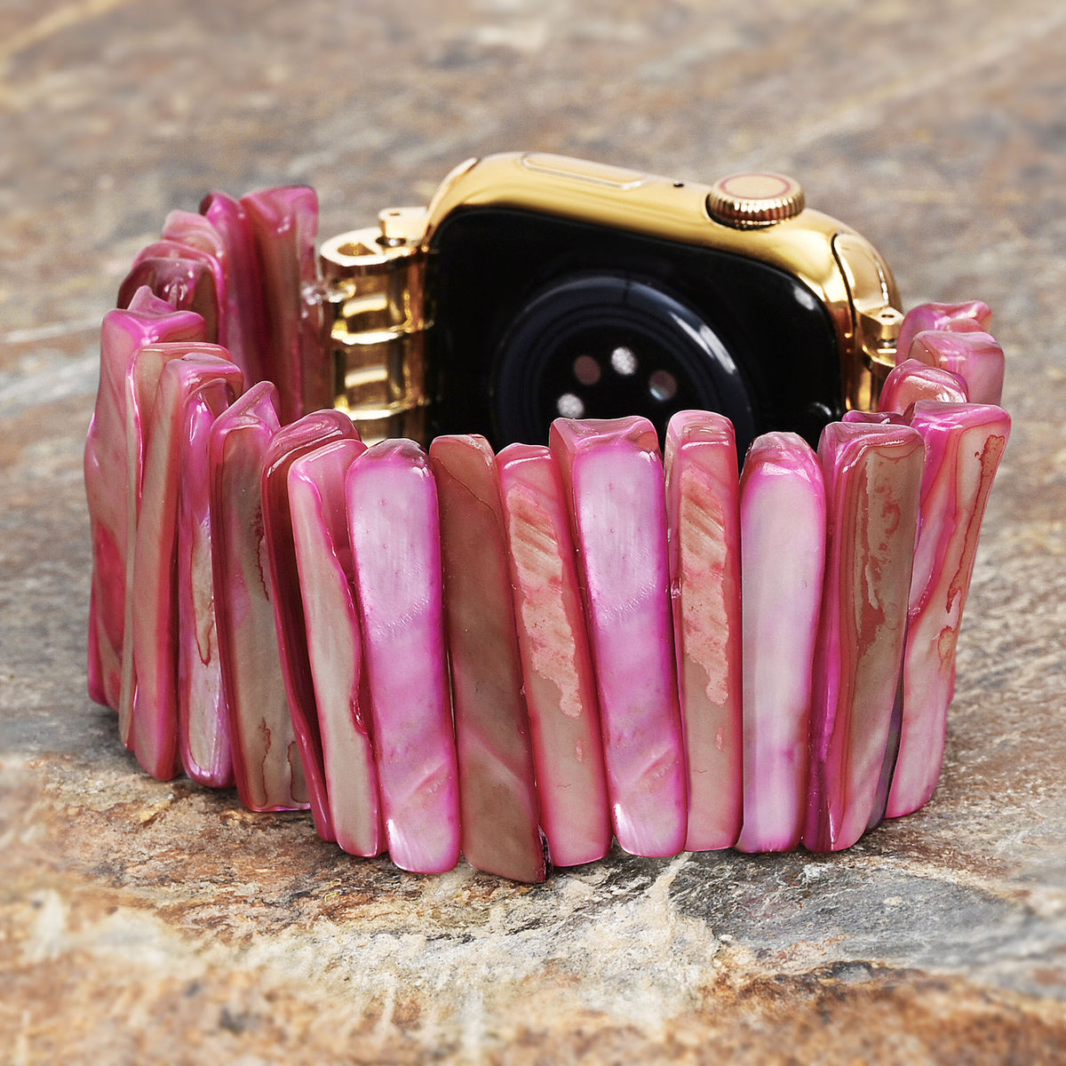 Imperial Orchid Shell Stretch Apple Watch Armband