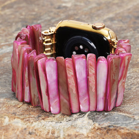 Imperial Orchid Shell Stretch Apple Watch Armband