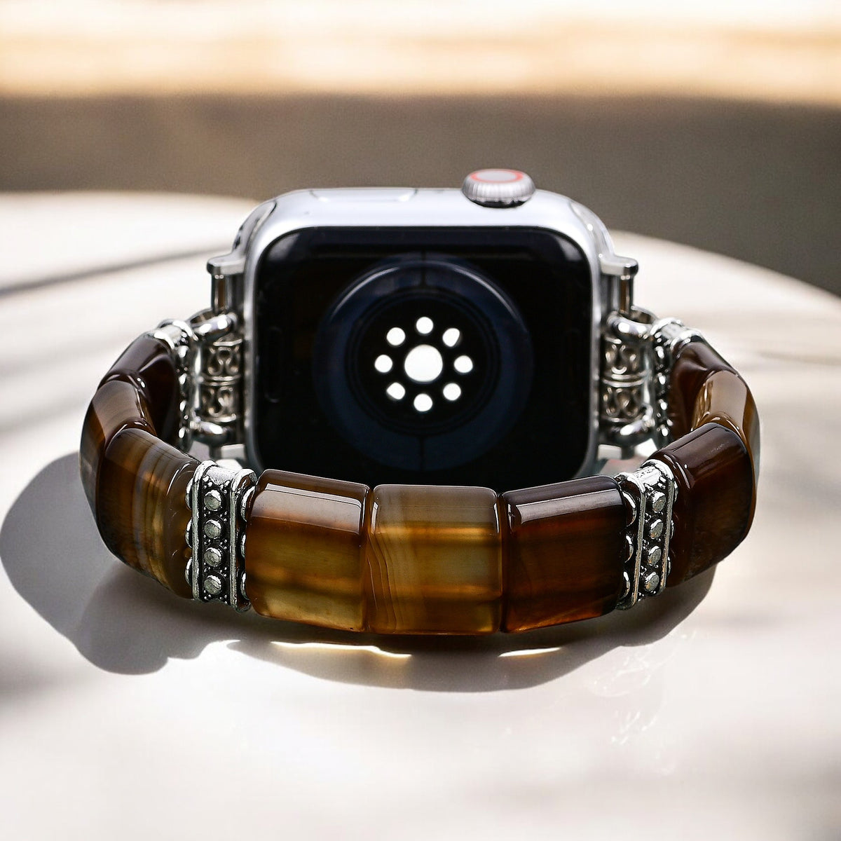 Bracelet extensible en agate dune éthérée pour Apple Watch