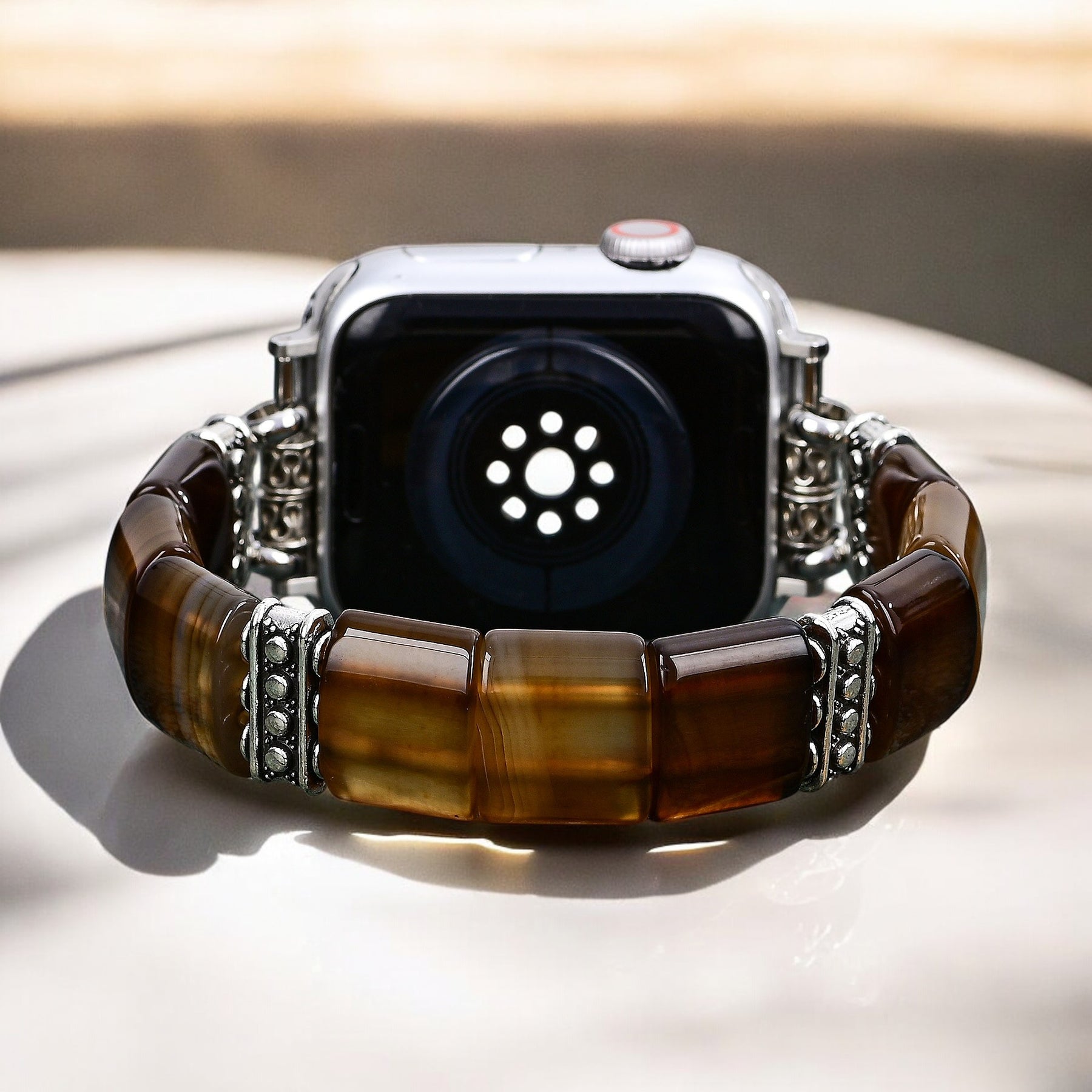 Ethereal Dune Achat Stretch Apple Watch Armband