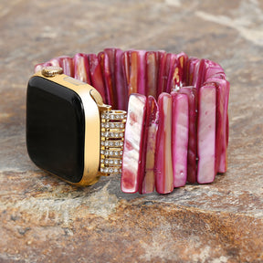 Imperial Orchid Shell Stretch Apple Watch Armband