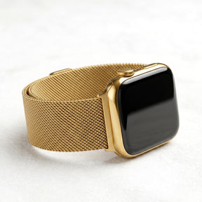 Goldenes Stahl-Luxus-Stretch-Armband für Apple Watch