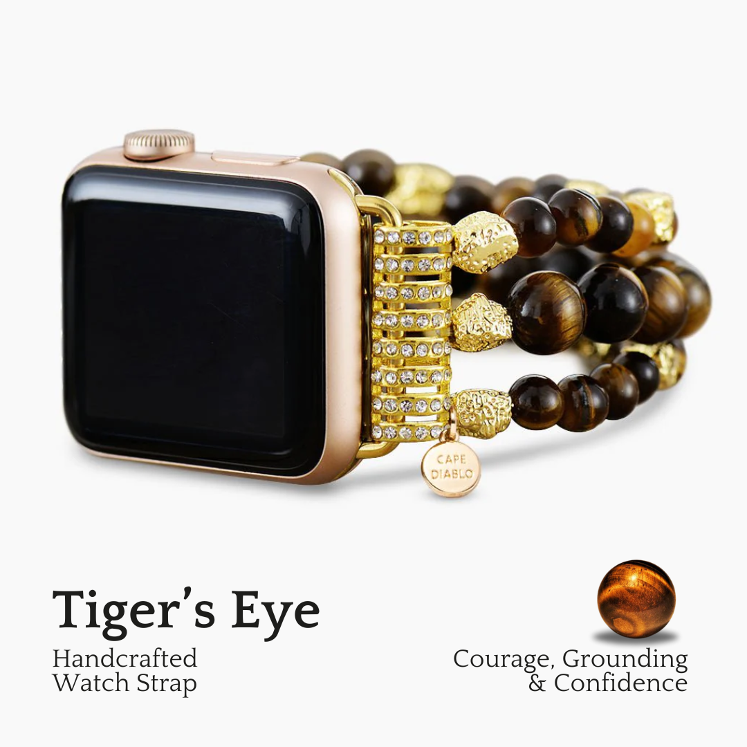Tiger Eye Gleam Stretch-Apple-Watch-Armband