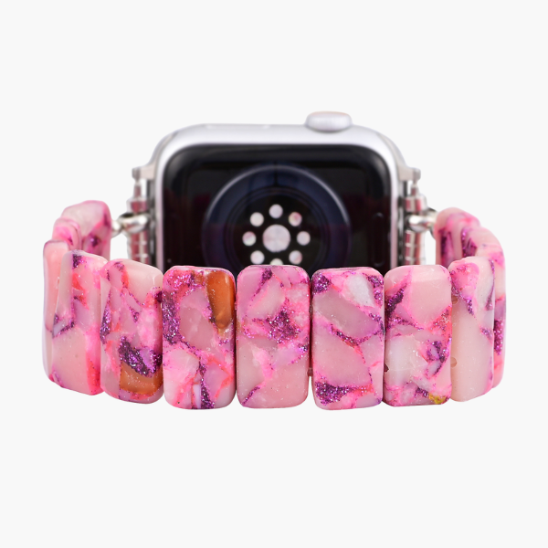 Bracelet tressé Apple Watch en amazonite rêve