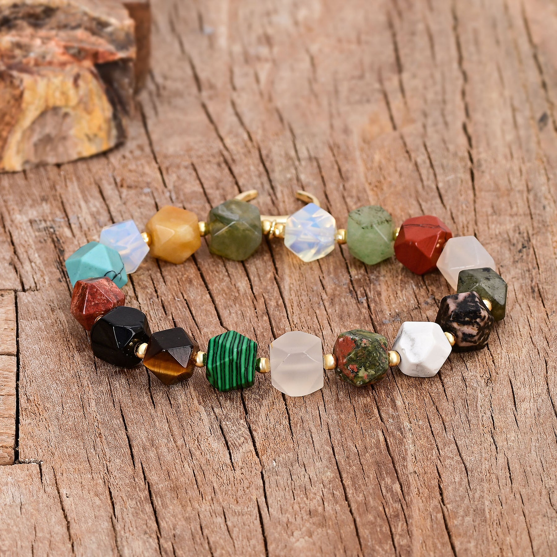 Bracelet de charme d'amour en pierre de lune
