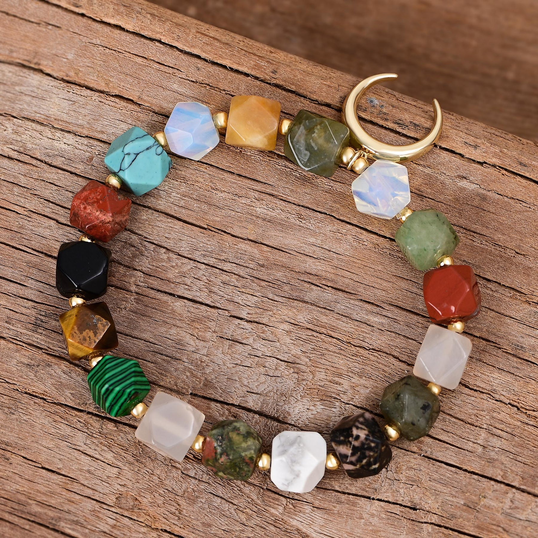 Bracelet de charme d'amour en pierre de lune