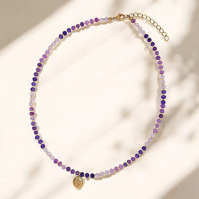 Lavendel Glück Jade Halskette