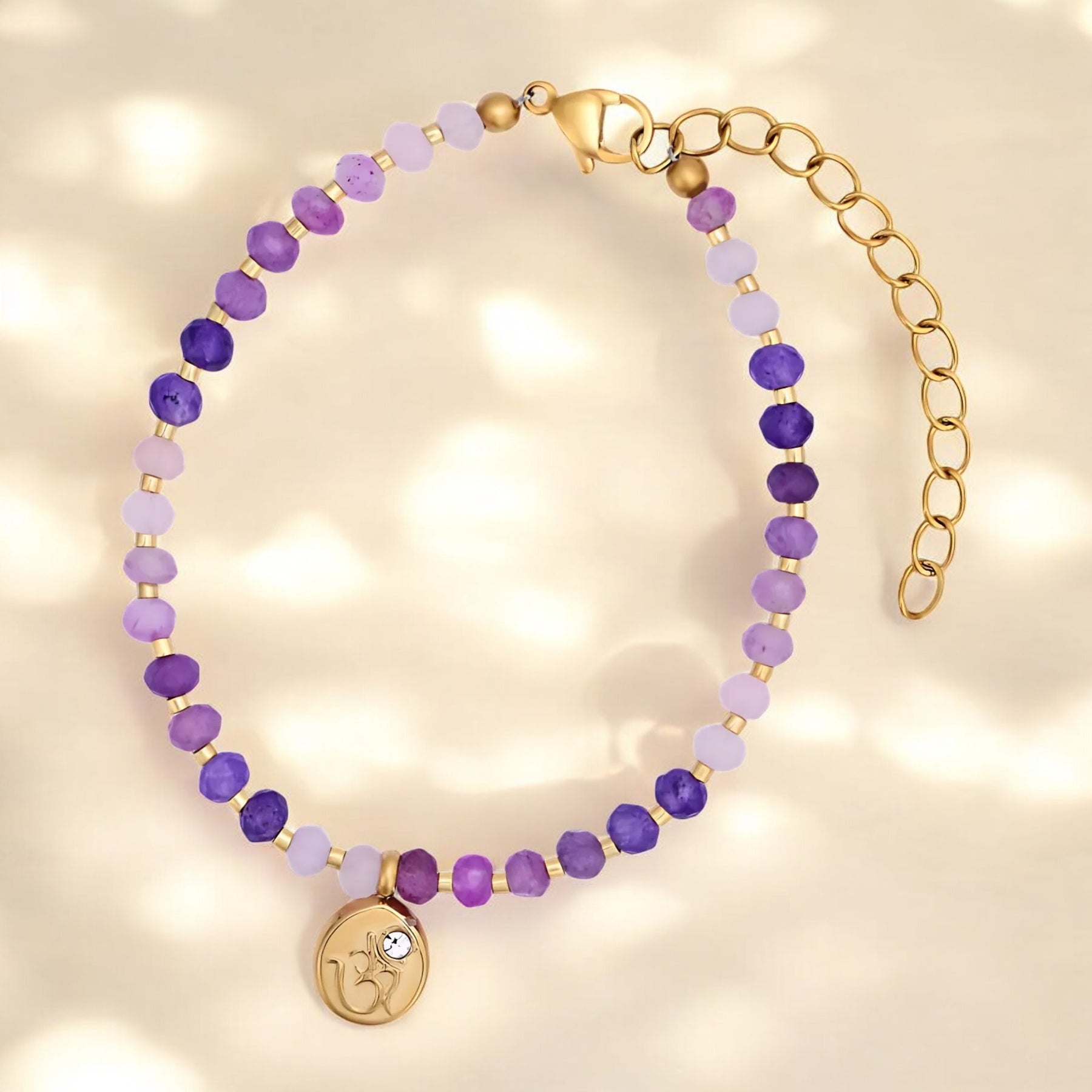 Lavendel Glück Jade Armband