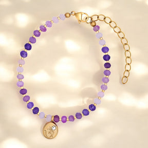 Lavendel Glück Jade Armband