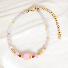 Mondlicht Rosenquarz Armband