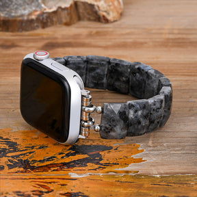 Bracelet extensible en pierre équilibre de minuit pour Apple Watch