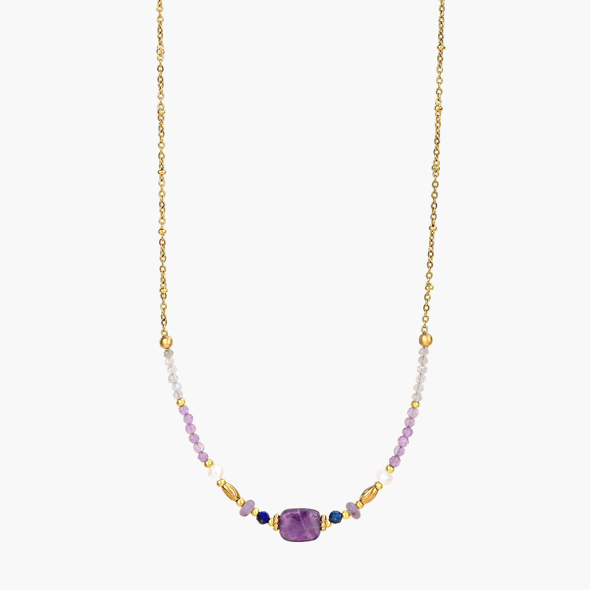 Mitternachts-Achat-Lotus-Armband