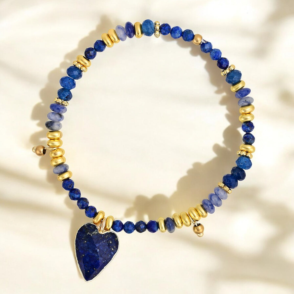 Mitternachts-Achat-Lotus-Armband