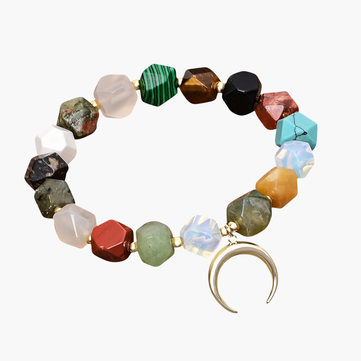 Bracelet de charme d'amour en pierre de lune