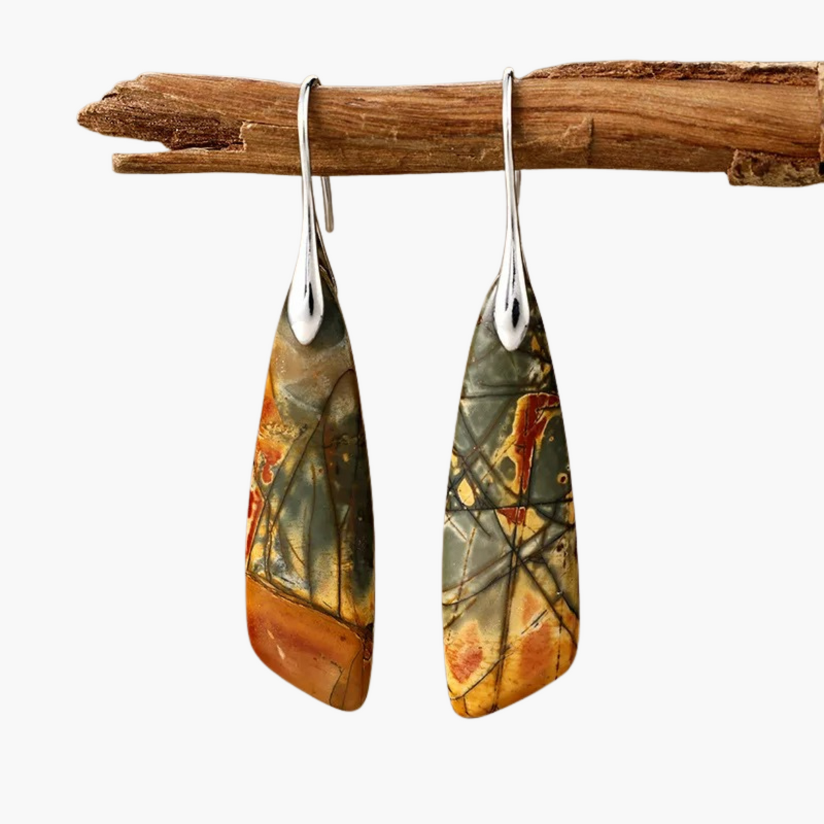 Boucles d'oreilles créoles à orbe tachetée Crimson Orbit