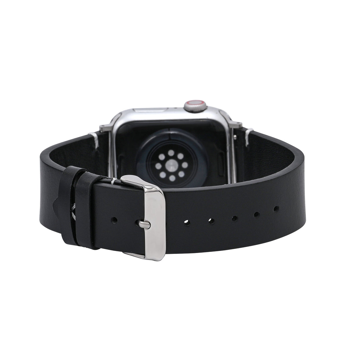 Bracelet Apple Watch en cuir marron foncé pour homme