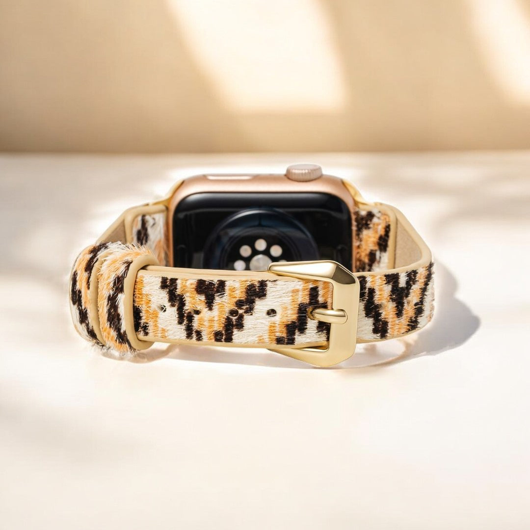 Bracelet Apple Watch en cuir Escalade ébène