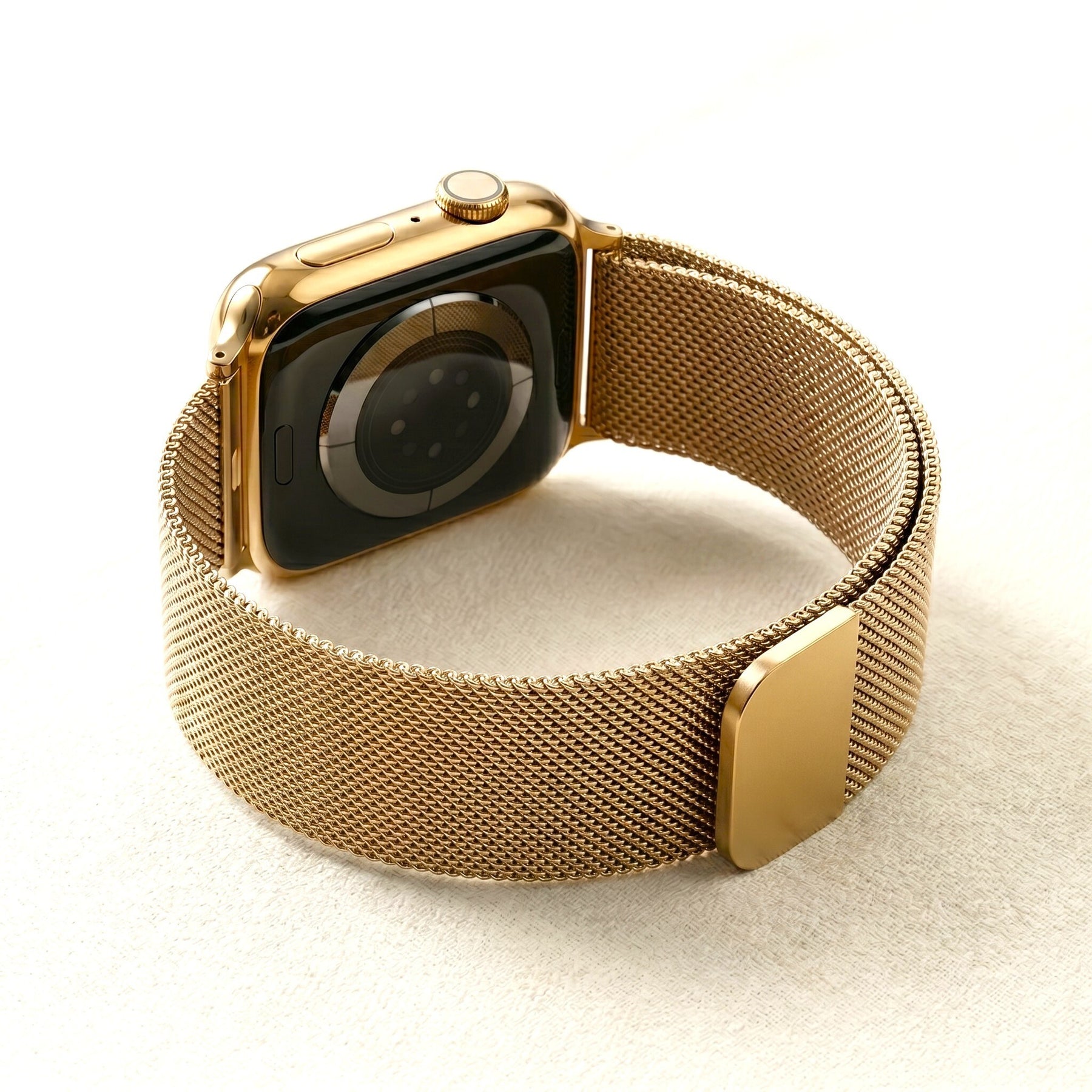 Goldenes Stahl-Luxus-Stretch-Armband für Apple Watch