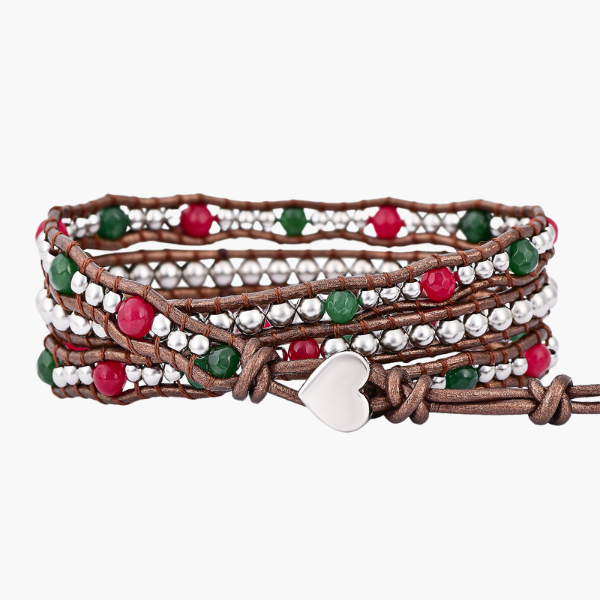 Bracelet enroulé de Noël au pays des merveilles hivernales