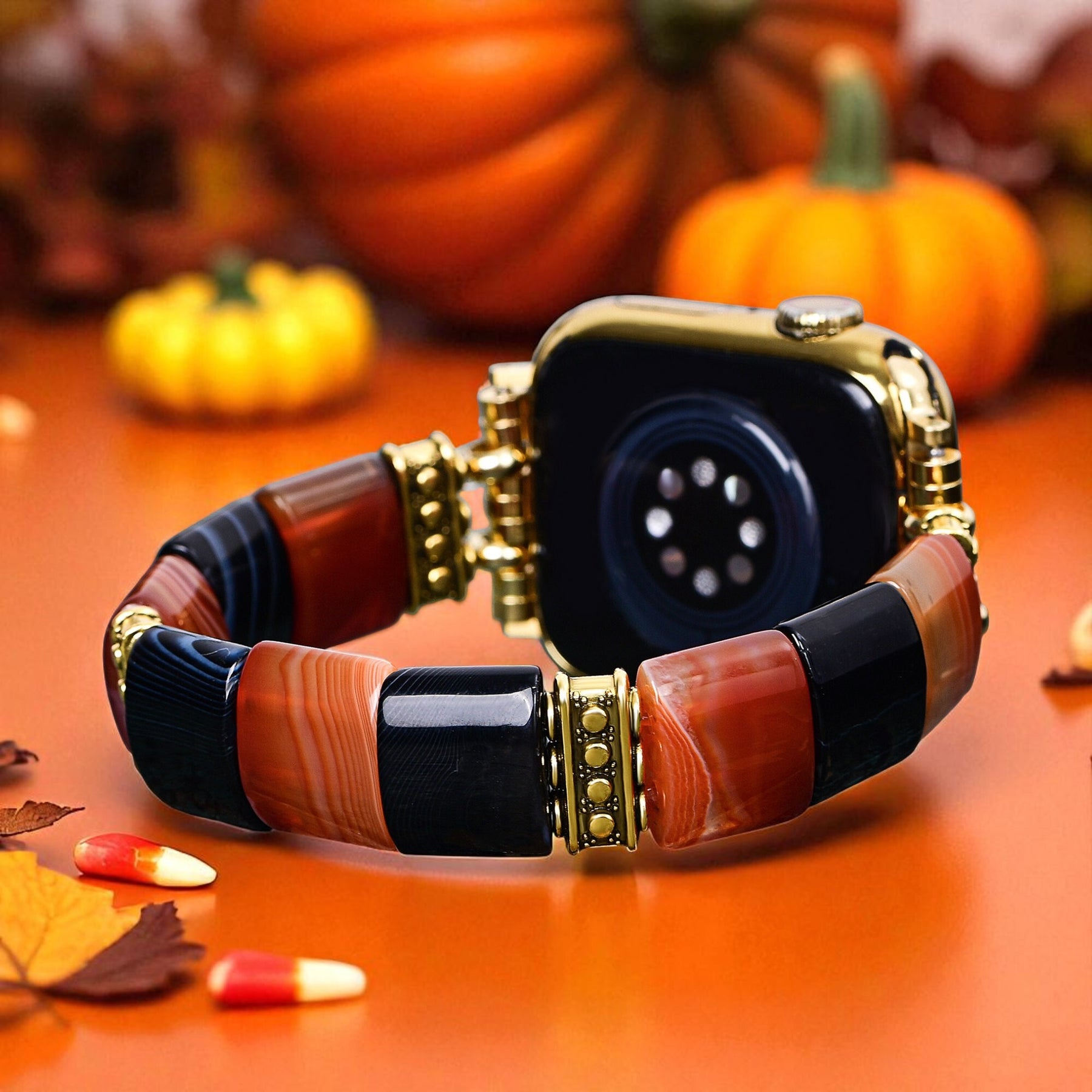 Haunted Stripes Halloween Apple Watch Armband