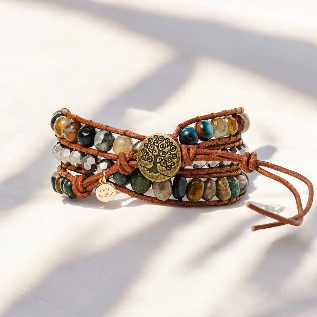 Indischer Achat Kunsthandwerker Wickelarmband