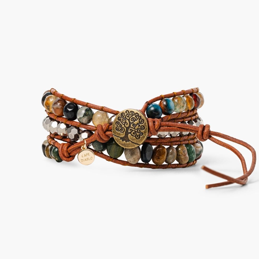 Indisches Achat-Wickelarmband