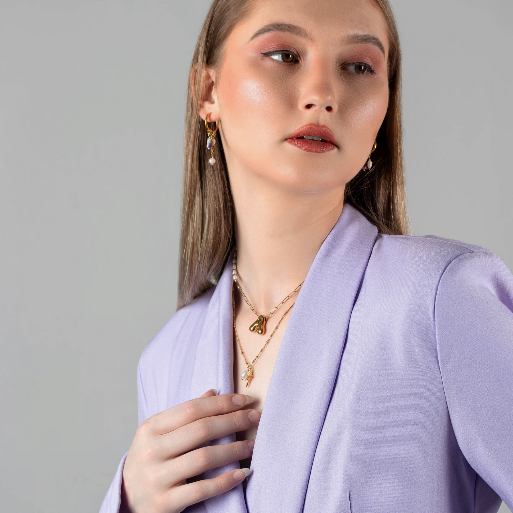 Goldene Muschelperlenkette