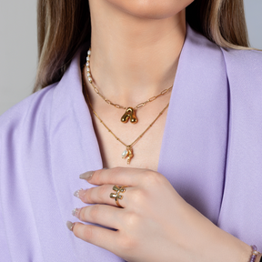Goldene Muschelperlenkette