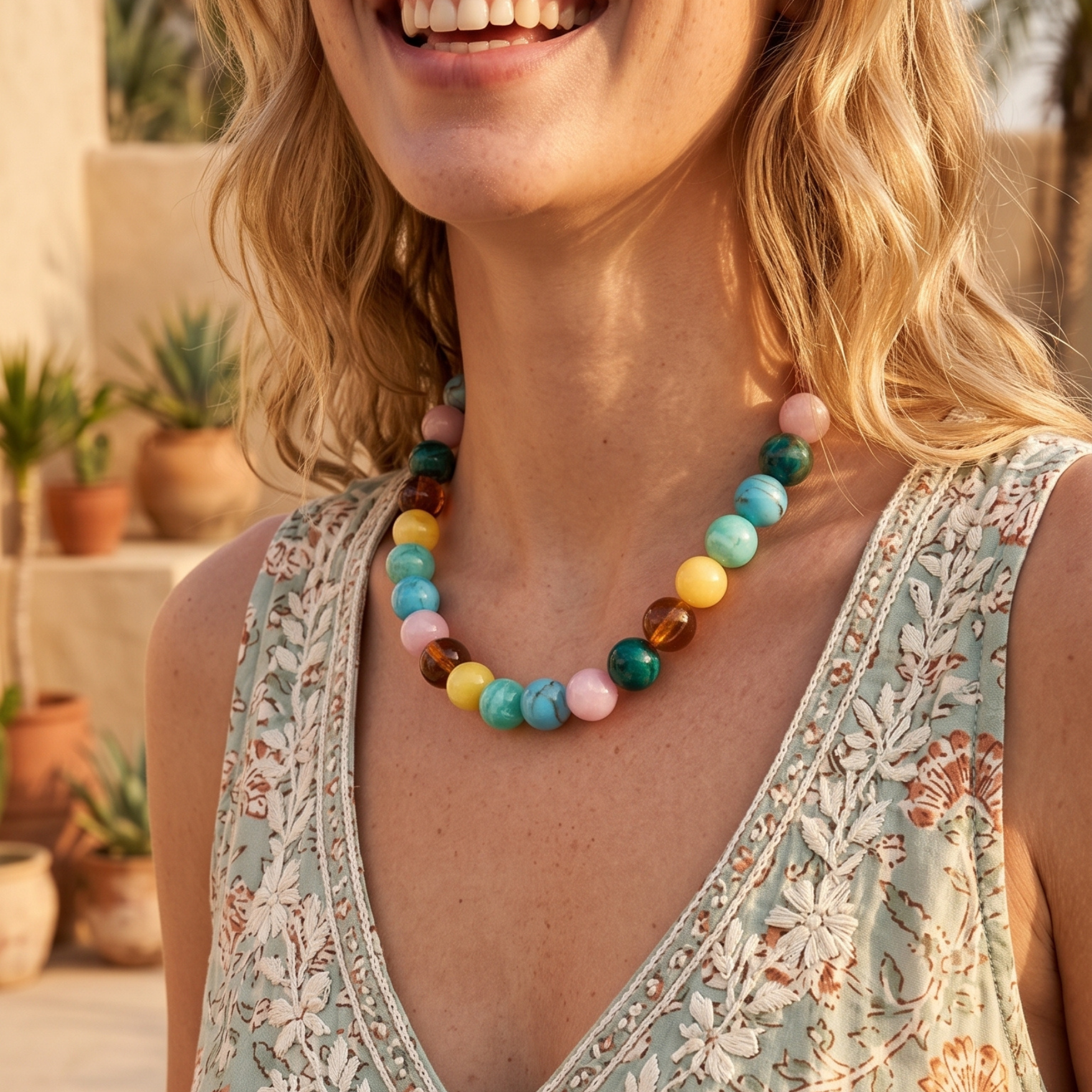 Chunky tropische Perlenkette