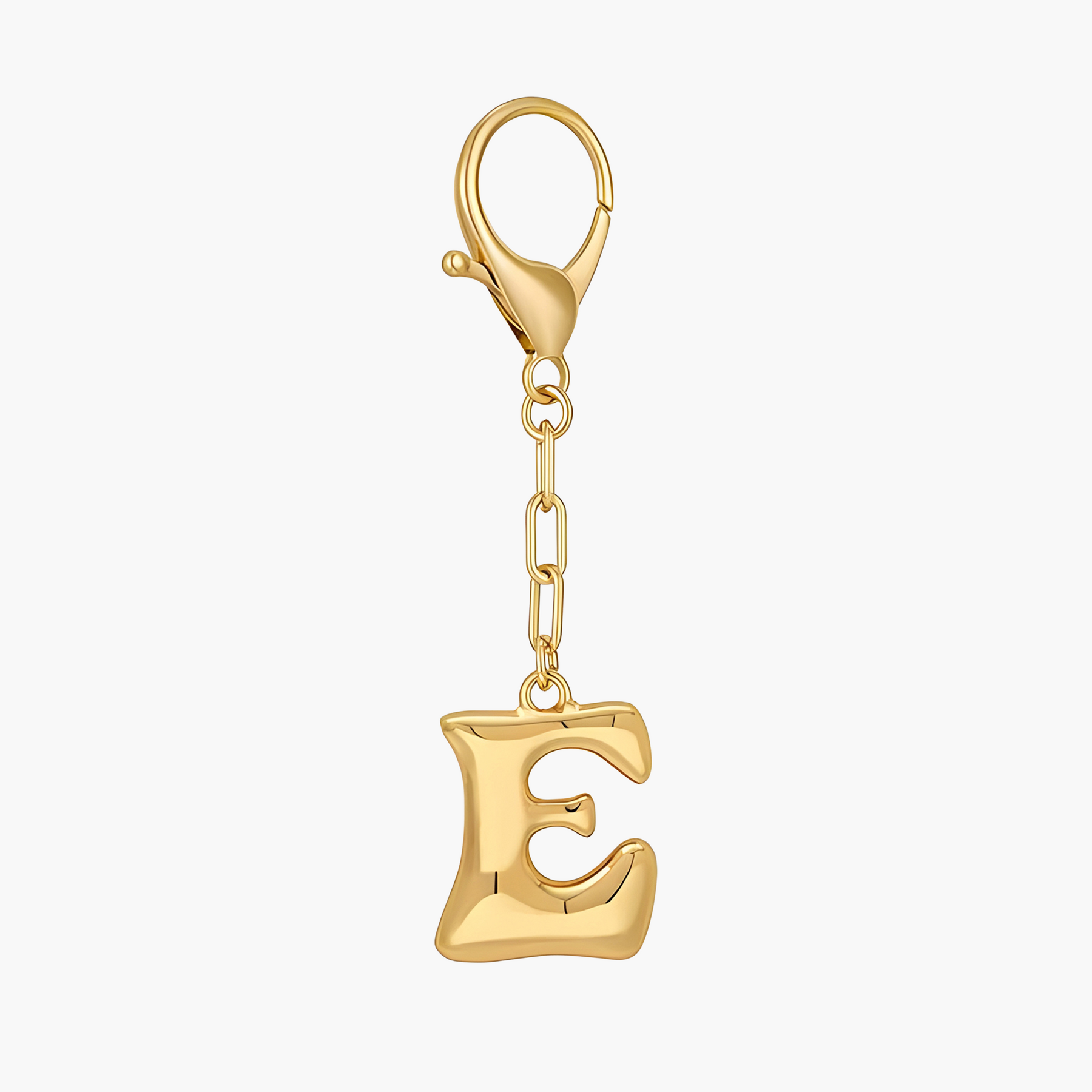 Porte-clés initial lettre bulle et charme de sac