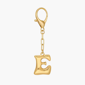 Porte-clés initial lettre bulle et charme de sac