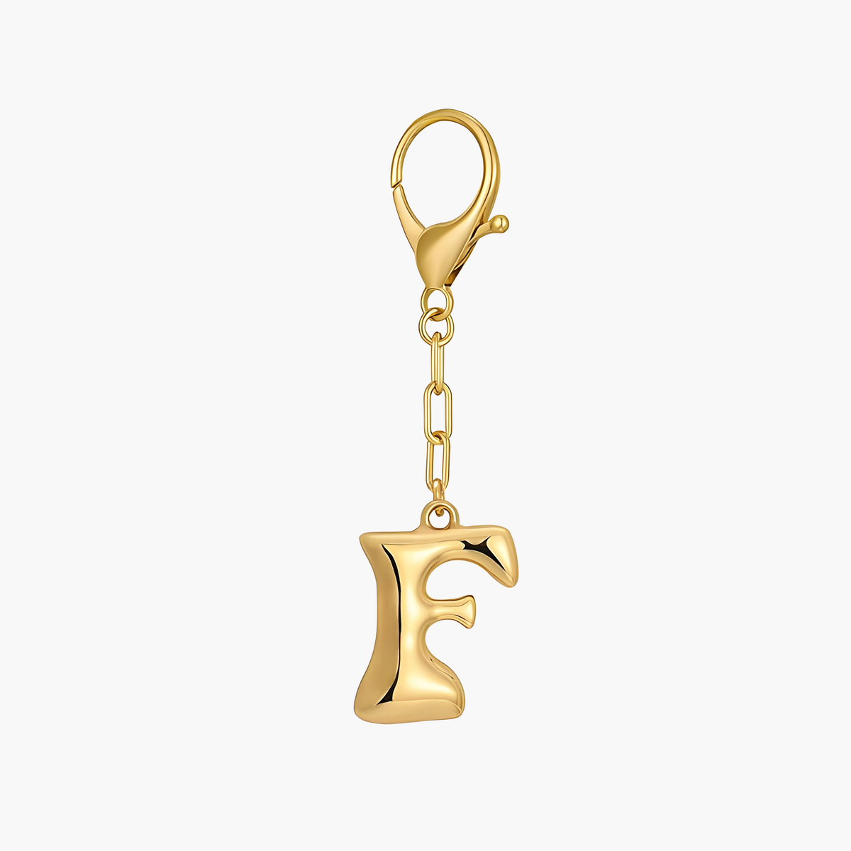 Porte-clés initial lettre bulle et charme de sac