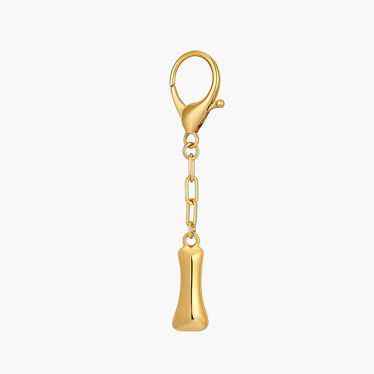 Porte-clés initial lettre bulle et charme de sac