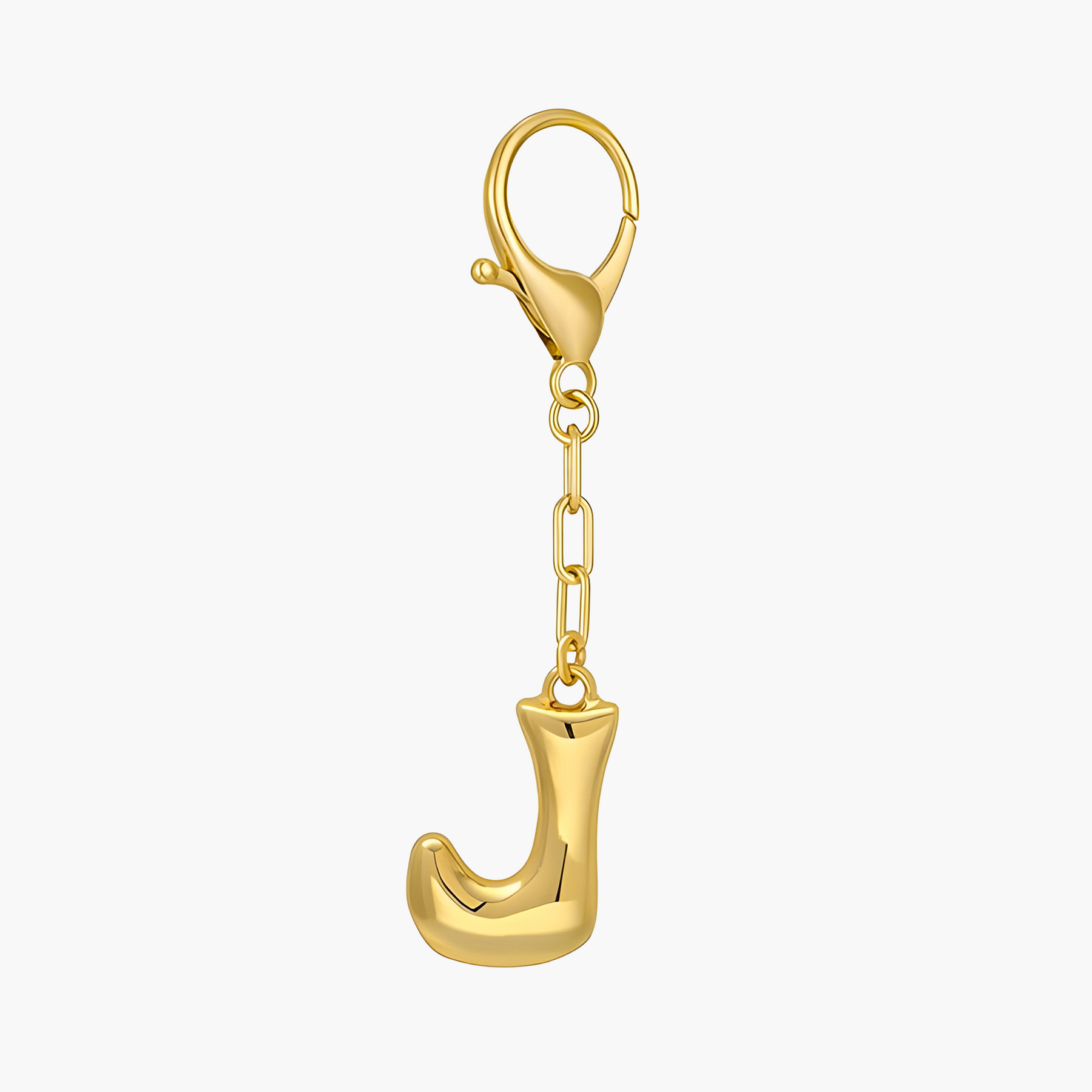 Porte-clés initial lettre bulle et charme de sac