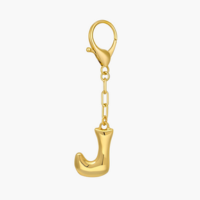 Porte-clés initial lettre bulle et charme de sac