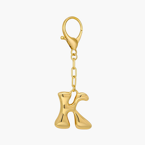 Porte-clés initial lettre bulle et charme de sac