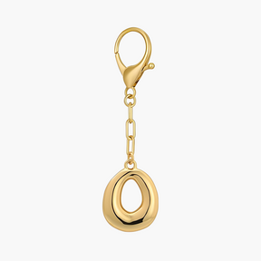 Porte-clés initial lettre bulle et charme de sac