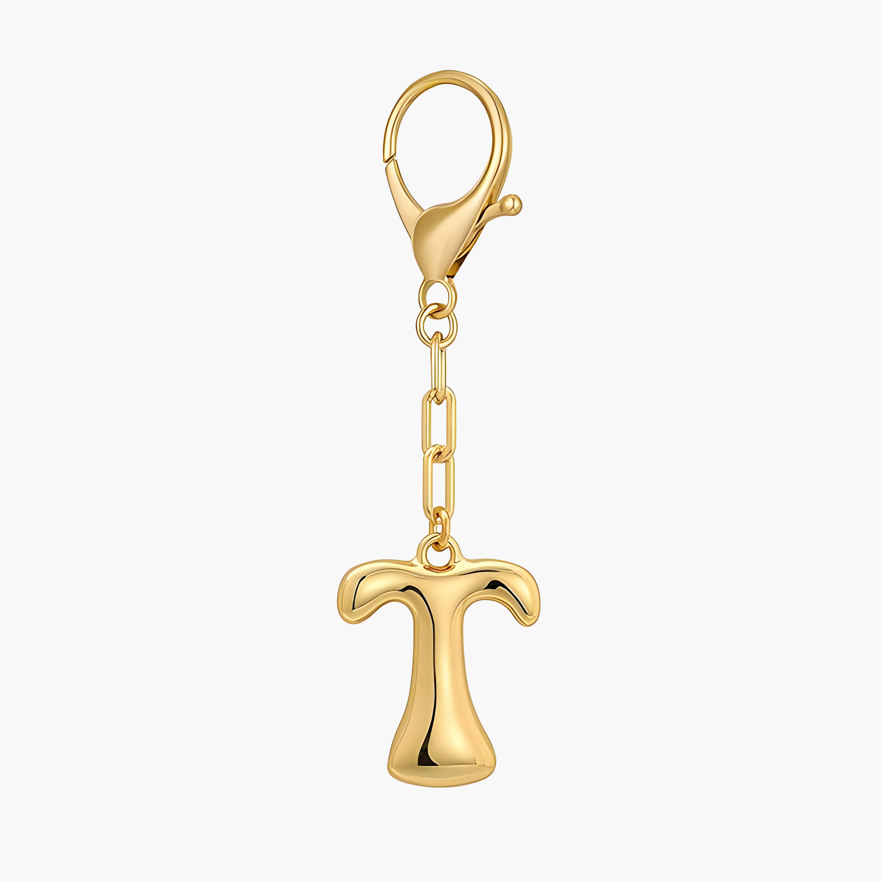 Porte-clés initial lettre bulle et charme de sac