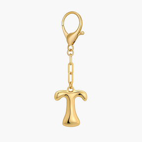 Porte-clés initial lettre bulle et charme de sac