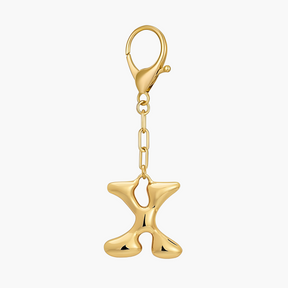 Porte-clés initial lettre bulle et charme de sac