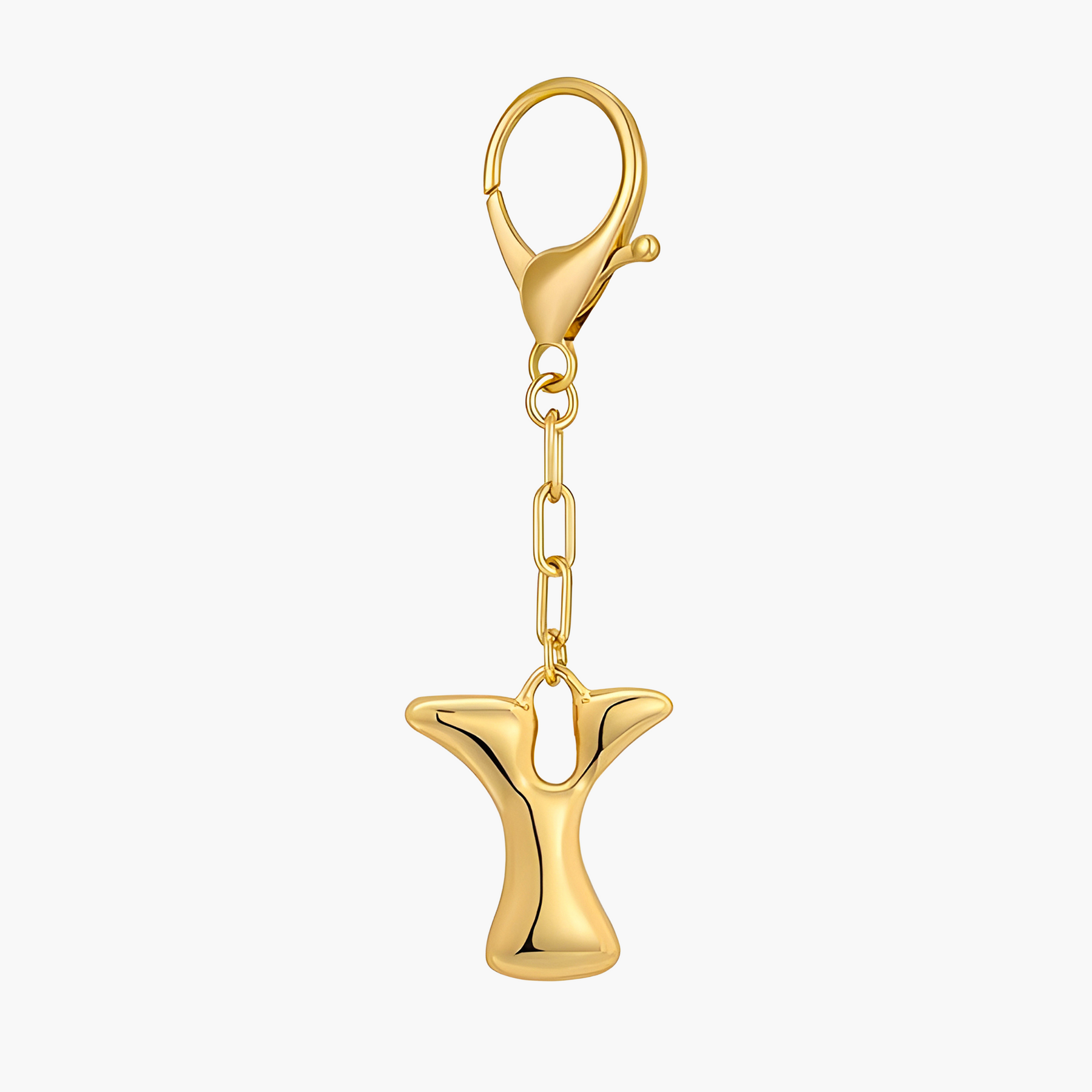 Porte-clés initial lettre bulle et charme de sac