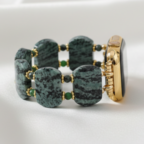 Bracelet Apple Watch en taxoïte mousse d'émeraude