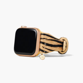 Elegantes Streifen-Lederarmband für Apple Watch