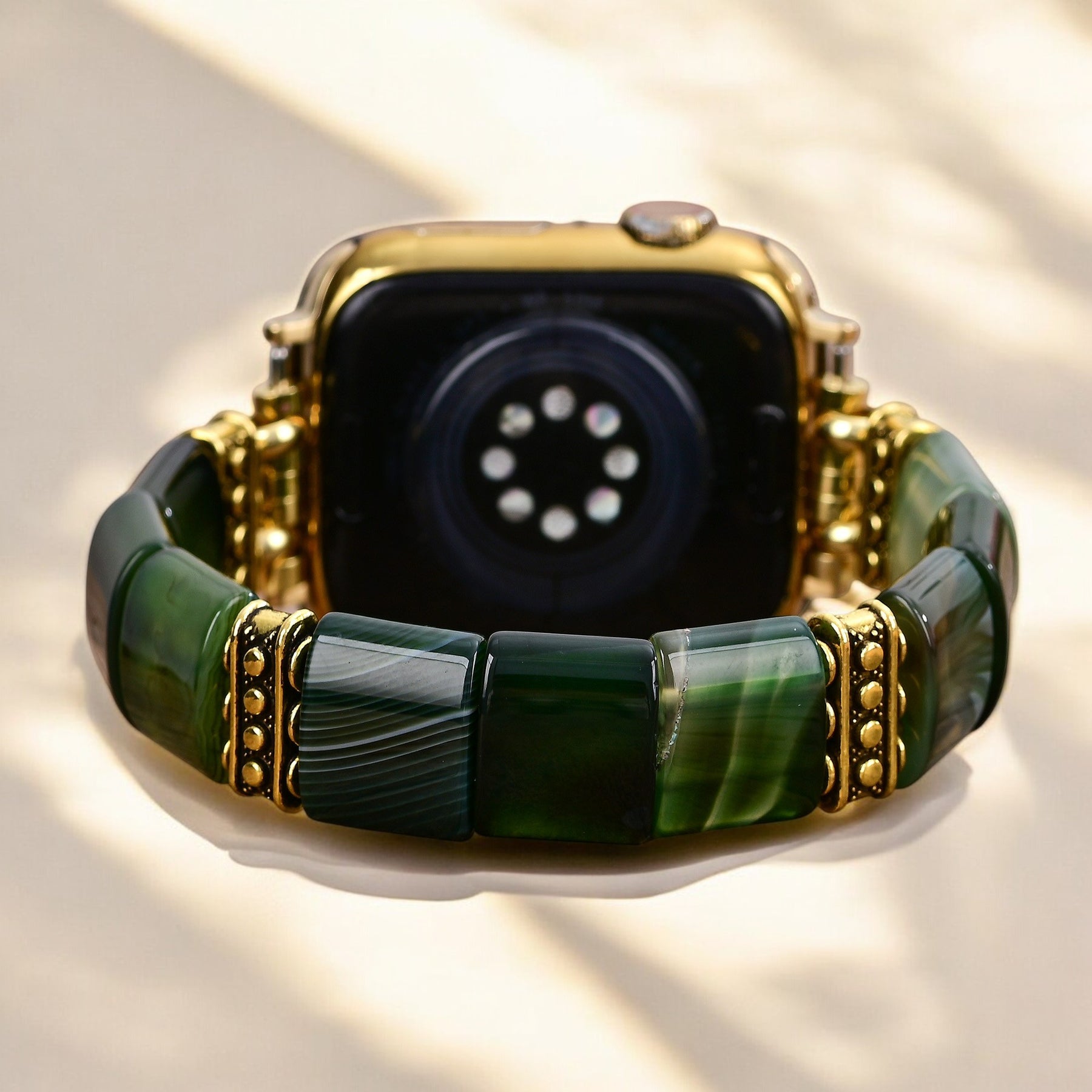 Evergreen Serenity Achat Stretch Apple Watch Armband