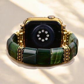 Evergreen Serenity Achat Stretch Apple Watch Armband