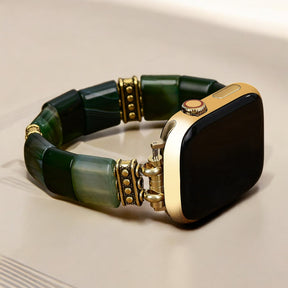 Evergreen Serenity Achat Stretch Apple Watch Armband