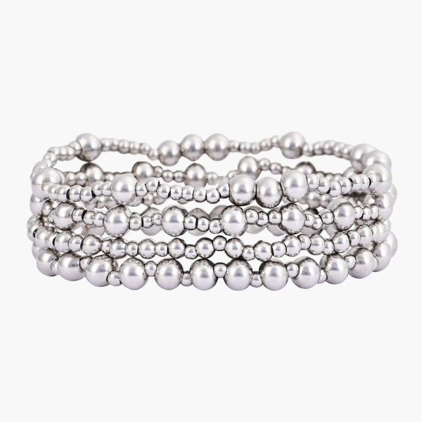 Ensemble de Bracelets Platine Discret