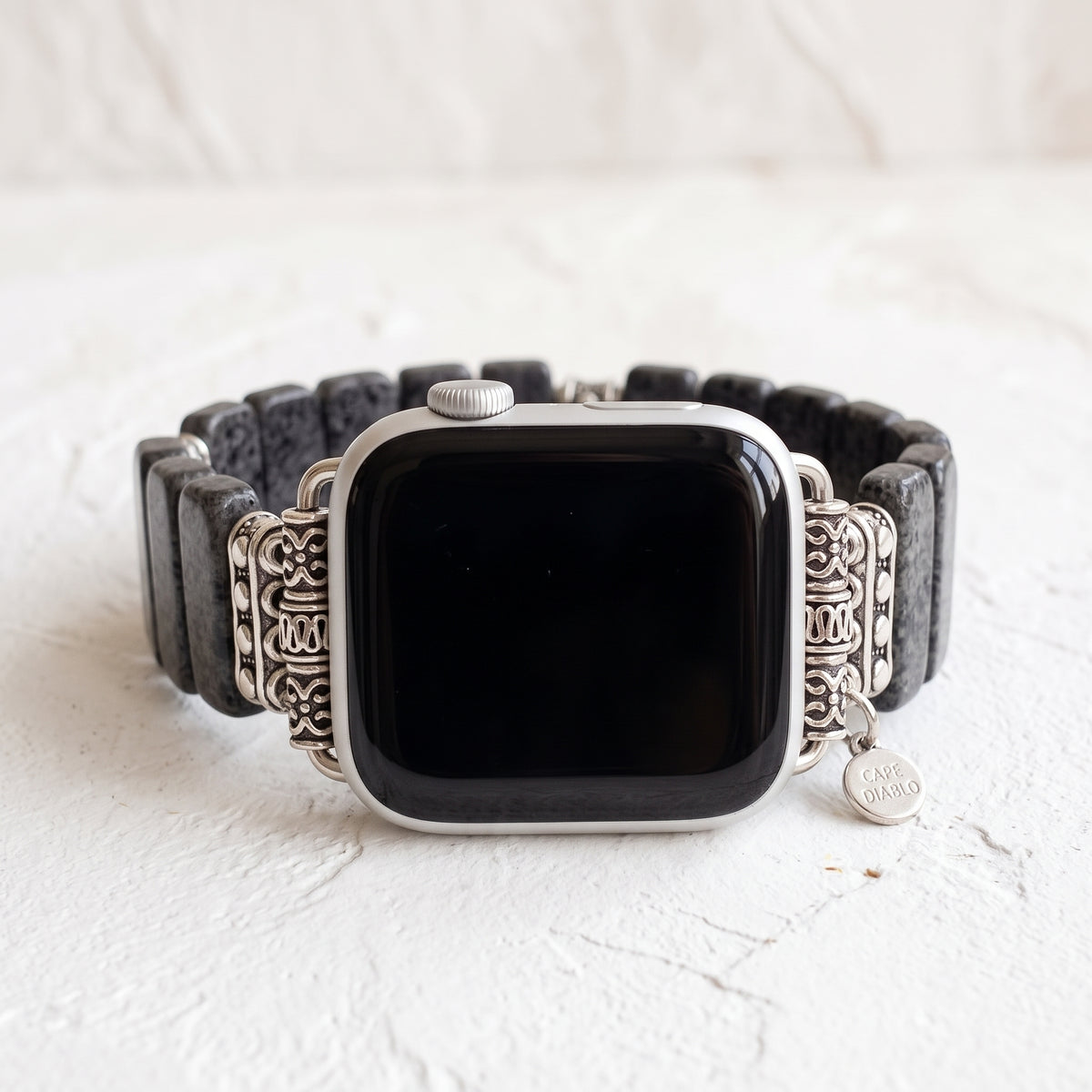 Bracelet extensible en jaspe de minuit pour Apple Watch