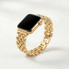 Bracelet Apple Watch de luxe chic doré
